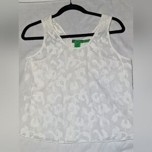 Tibi Sz Medium Floral Elevated Closet Staple Tank Top With Smocked Detailing